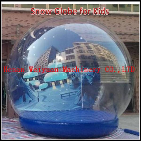 Attractive inflatable transparent snow ball,inflatable christmas snow globe
