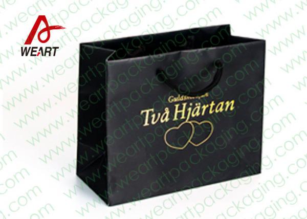 Quality Hot Stamping Printed Custom Paper Shopping Bags For Retail Store Medium Size for sale