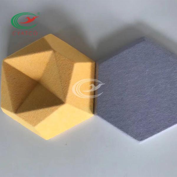 Quality Lightweight 3D Hexagon Acoustic Panels Fireproof Polyester Fiber for sale