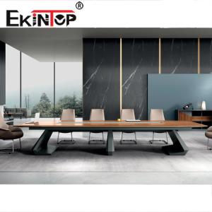 Rectangle Wooden Conference Table Revolving For Boardroom Office