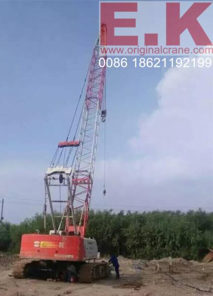 Quality 2012 Used Hydraulic zoomlion 70ton crawler Crane track crane lattice boom (QUY70) for sale
