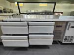 Customized Dimensions Four-Drawer Pizza Prep Table Refrigerator for Catering