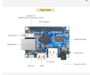 Buy cheap UART 512MB Mini Single Board Computer 40 Pins Header H3 Quad Core product