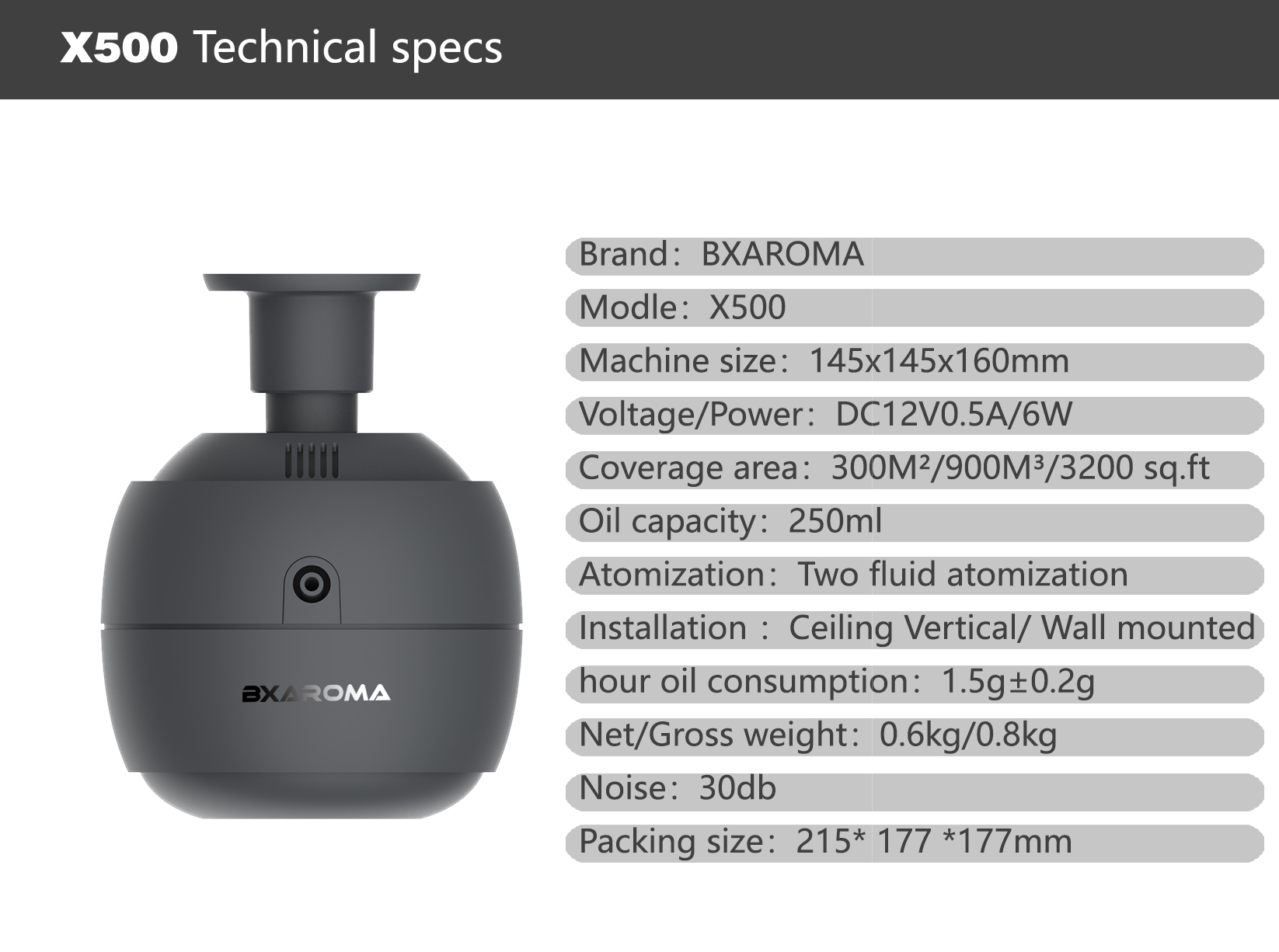 Commercial Aroma Scent Diffuser Sterilization Humidifier Oil Diffuser FCC