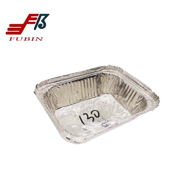 Quality Small Size Rectangular Foil Trays 230ml 100 Moisture Proof for sale