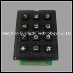 12 Key ABS Plastic Pin Code Keypad 3 * 4 Matrix 4 Core Aviation Connector
