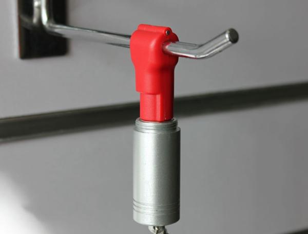 Quality COMER EAS 5mm Red ABS hook stop lock Security display hook retail locking detacher hook for sale