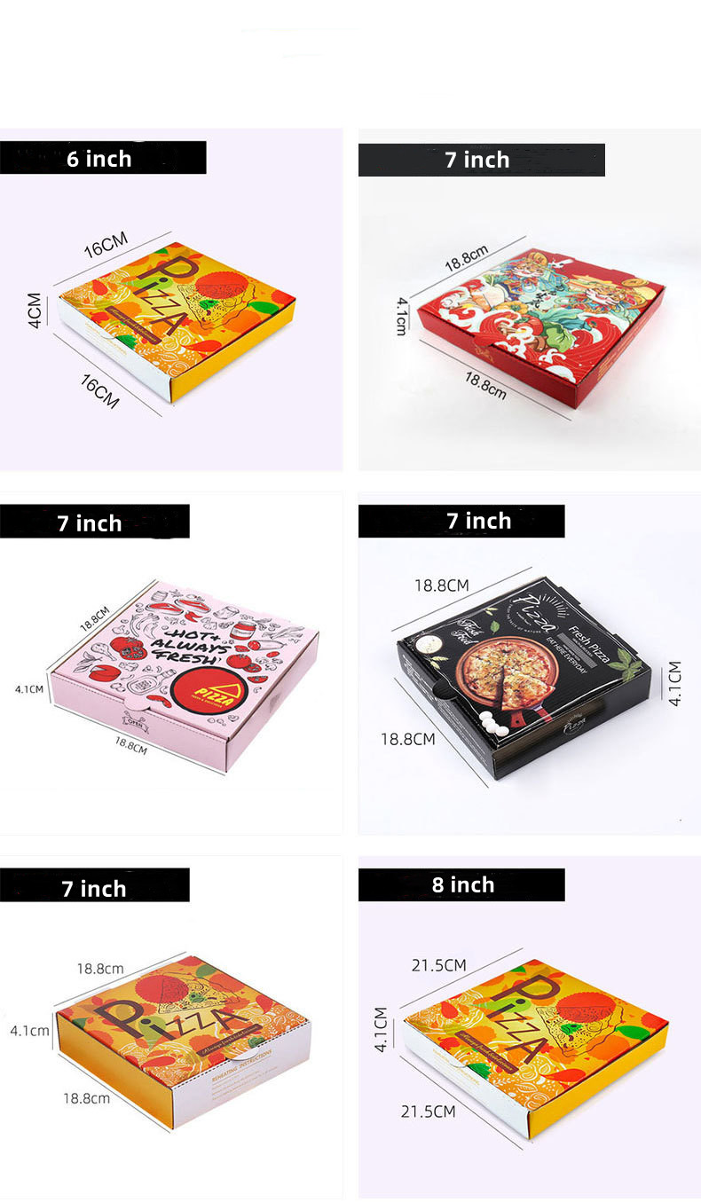 Custom Printed Pizza Slice Boxes Reusable Paperboard Container