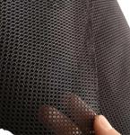 Single Layer Polyester Mesh Fabric , Black Stretch Poly Mesh Netting Cloth