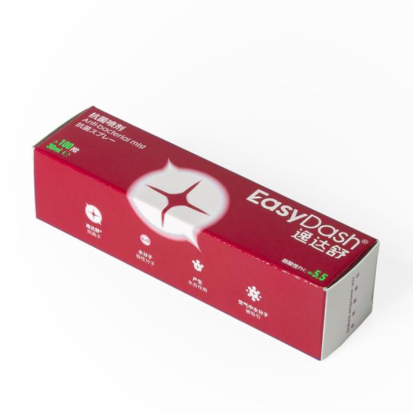 Customized Thickness Tuck End Box for Antibacterial Spray Packaging CMYK Color Printing