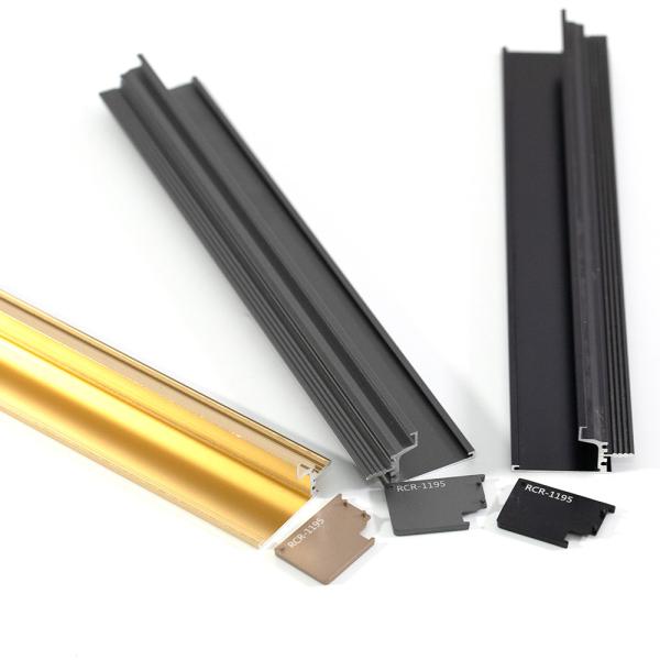 Quality RCR 1641 Matt Grey Black Square Long Aluminium Drawer Handles for sale