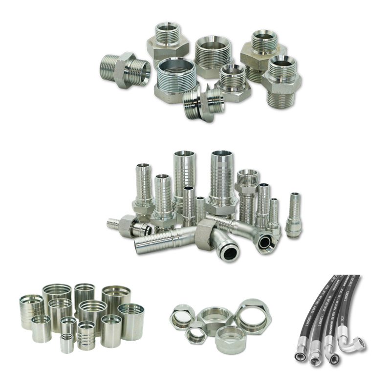 Reusable Hydraulic Quick Coupler Hose Ferrule Fittings NPT SAE Jic Orfs JIS Flang Bsp