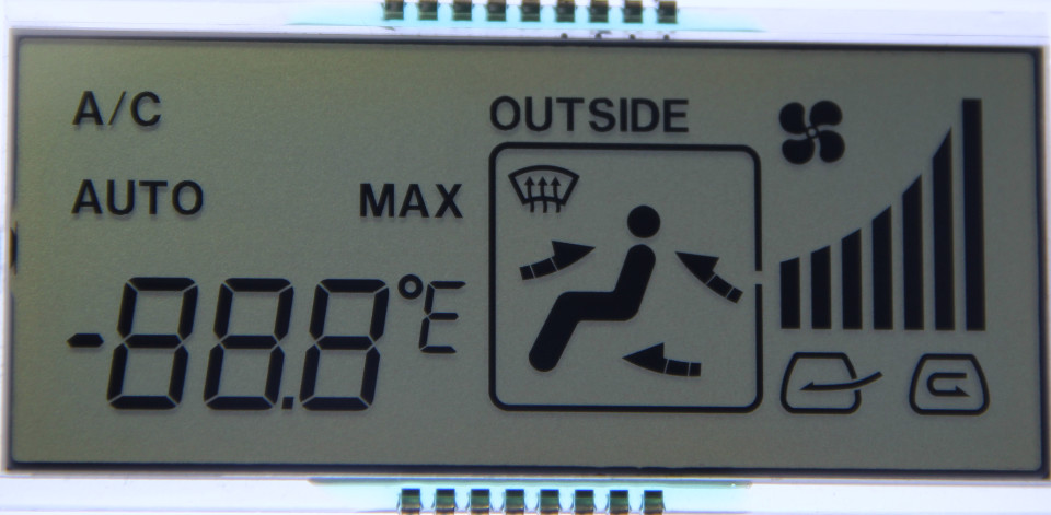 Automotive Air Conditioning Controller HTN LCM Lcd Seven Segment Display