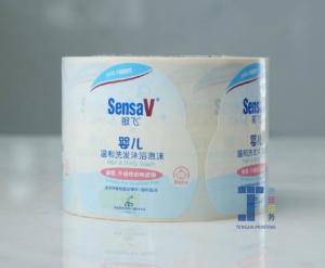 Flexo Printing Shampoo Sticker Label In Roll Packaging Durable