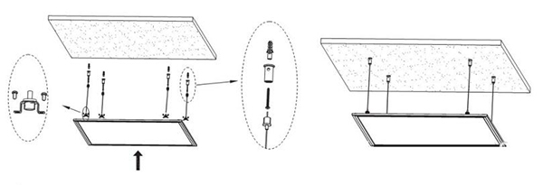 LED Flat Panel Light 24W White Shell Color With 155 Degree Beam Angle IP20 Grade