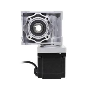 China 80mm Motor Length Hollow Single Shaft Nema 34 Stepper Motor Worm Gear Reducer With Encoder on sale