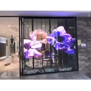 China 3500nits HD Transparent LED Display Panel Glass Curtain Window PH3.91-7.81 on sale
