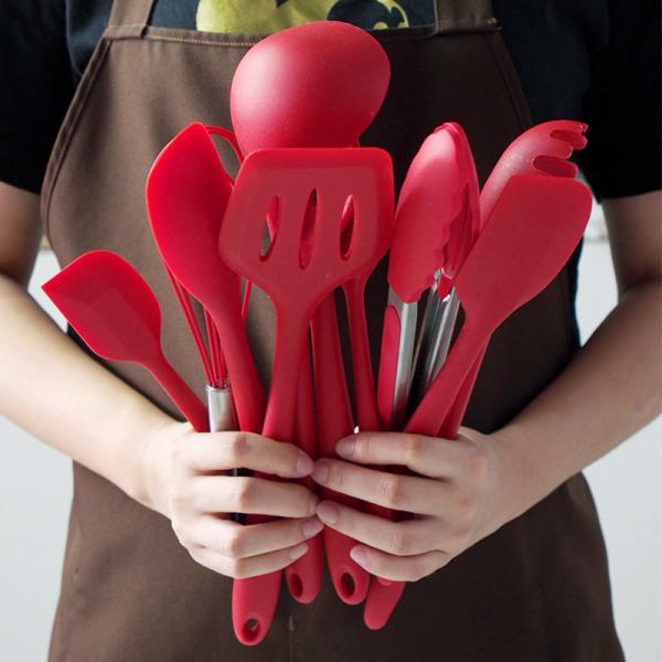 Quality Multifunction 10 Piece Silicone Kitchen Utensil Shovel Spoon for sale