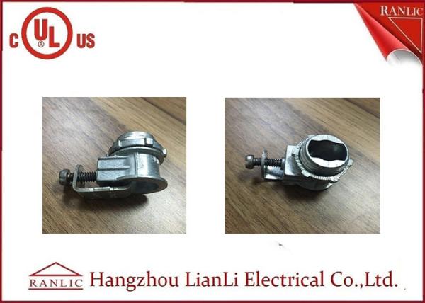 Quality 3/8" Flexible Conduit Fittings Galvanized Saddle Connector for Metallic for sale