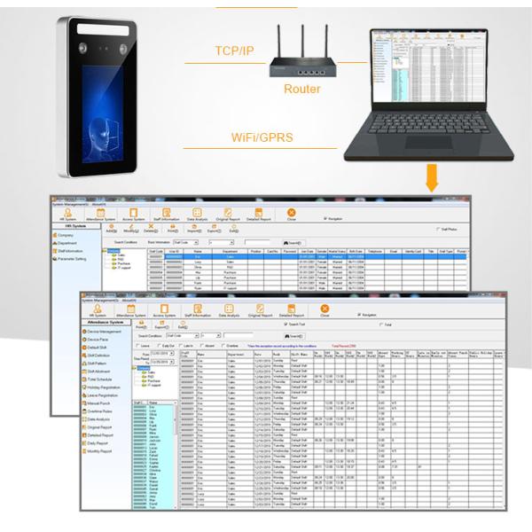 HD Touch Screen Waterproof Ip67 Biometric Attendance Machine