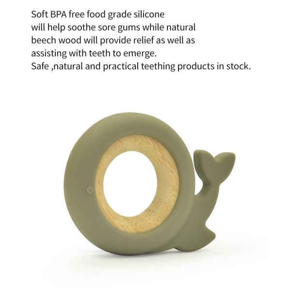 Silicone LFGB Organic Baby Teething Toy 9cm For Achy Gums