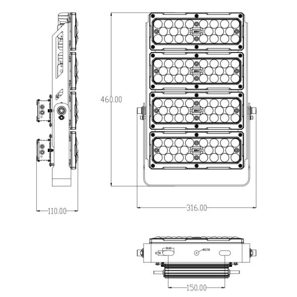 Energy Saving IP67 Sports Field Flood Lights , 400 Watt LED Floodlight