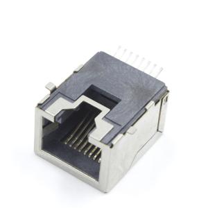 Buy cheap Network Right Angle Rj45 Connector 10 100 Single Port Shielded TM56S811EXX43 product