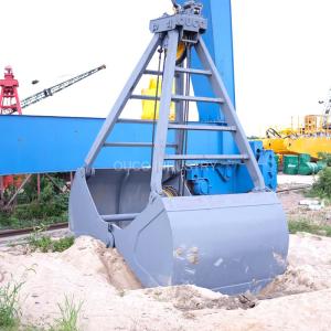 Buy cheap 3 Cbm Two Ropes Clamshell Grab Bucket Radio Remote Control Mechanical Leakproof product
