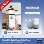 42'' Retractable Ceiling Fan With Dimmable LED Light Amd DC Motor