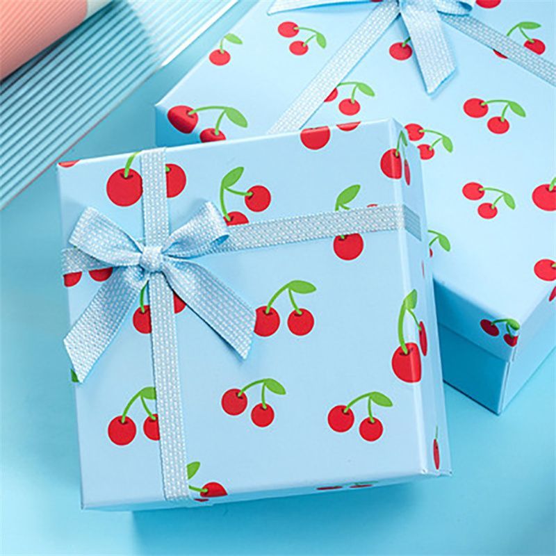Rigid Lid and Base Gift Box Custom Logo Printed Paper Packaging Jewelry Jewellery Square Ring Necklace Gift Box with Foam Insert