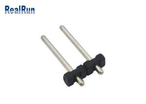 China PBT 5.0mm Pin Header Round Pin Connector H2.0 1X2P Headers 10A Single Row on sale