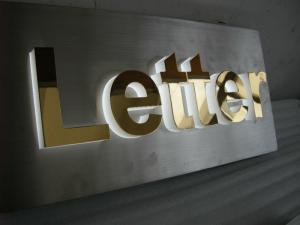Stainless Steel 3D LED Backlit Signs Easy To Install