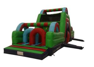 Buy cheap Adventuring Green Bouncy Castle Obstacle Course , Toddler Inflatable Sports Game product