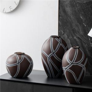 Buy cheap Minimalist Handmade Art Vase Office Living Room Decor Ceramic Flower Vases For Home Decor product