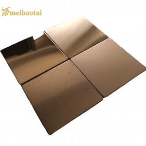 Buy cheap Rose Gold Mirror Hairline Cold Rolled Stainless Steel Plate Ss Steel Sheet Sustainable product