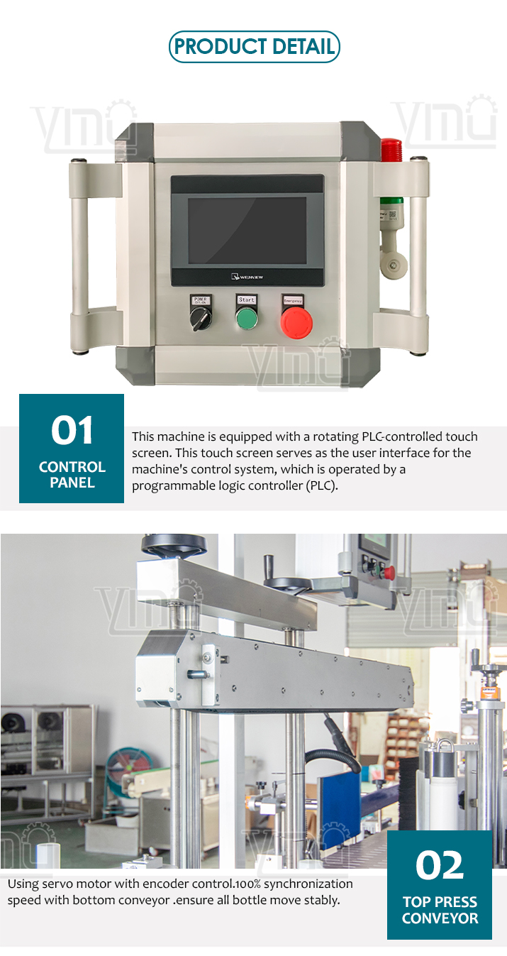 YIMU YM620 Double Sides Flat Square Bottle Labeler Automatic Labeling Machine for Lubricating Oil Bottles