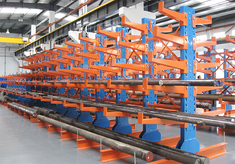 Optimize Your Warehouse Space with Long Item Storage Cantilever Rack and Pivoting Arms
