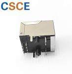 HR911105A 1*1 100-Base Magnetic RJ45 Jack With Shielded Tab Down Latch