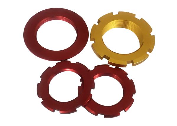 Quality Stainless Steel Grooved Slotted Round Nuts Hard Lock Nut With Yellow Zinc Plated for sale