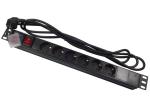 3 Phase Industrial Surge Protector Power Strip , 16A DIN 49441 Input Schuko