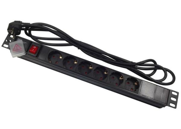 3 Phase Industrial Surge Protector Power Strip , 16A DIN 49441 Input Schuko
