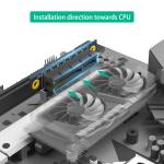 Reverse 90 Degree PCI-E 3.0 4X Slot To X4 Adapter Riser Card For 1U Server Case