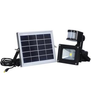 China Outdoor 10W Solar Powered LED Security Flood Light With PIR Motion Sensor on sale