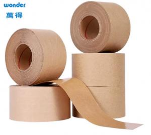 China Writable Sealing Water Activated Gummed Kraft Paper Tape 1200mm Width on sale