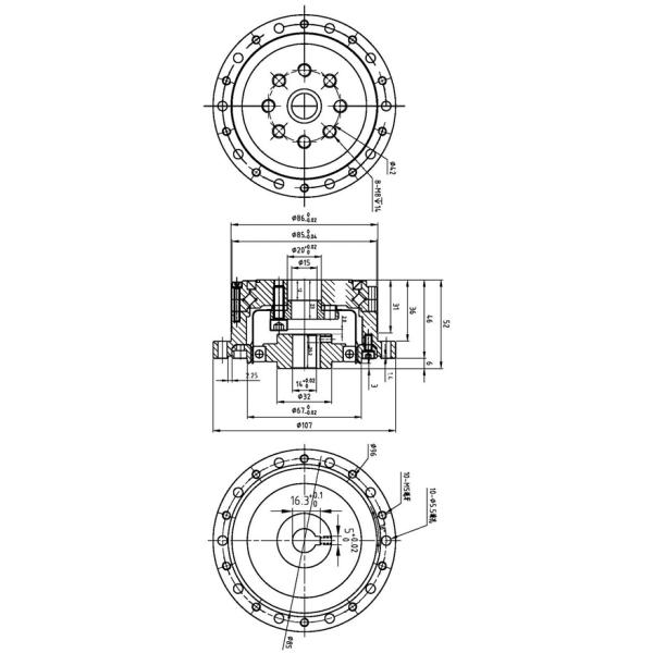 Metal 25 Harmonic Drive Reducer High Precision For Multi Axle Robots
