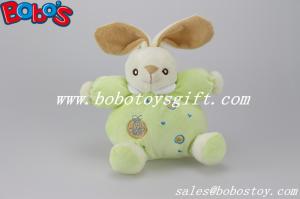 5.9Safety Toddle Toys Plush Green Rabbit Bunny Baby Toy With Ring Rattle