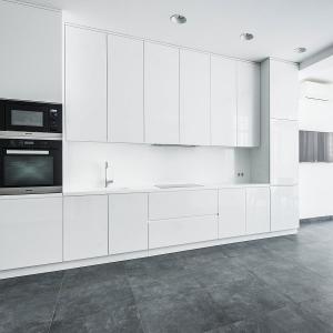 New Trend Melamine Wood Modern Modular Kitchen Cabinet With Cultery Drawer And Trash Box