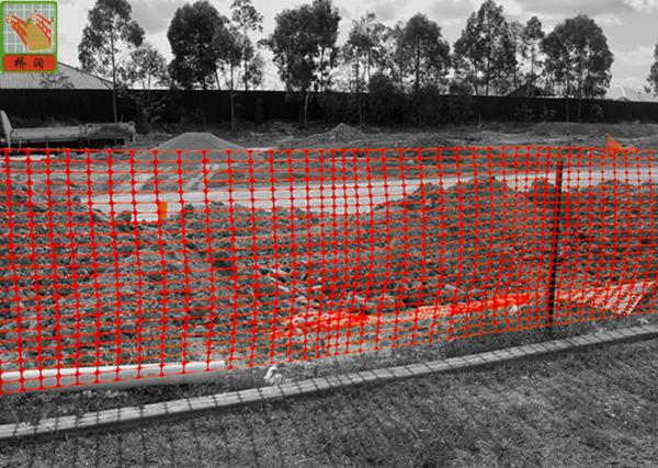 Quality Orange Color Plastic Construction Netting , 1.2m Width Construction Barrier Fence for sale