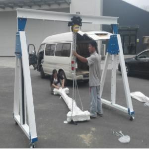China 5t Aluminum Gantry Crane Single Girder Workshop Portal Gantry Crane With Electric Hoist on sale