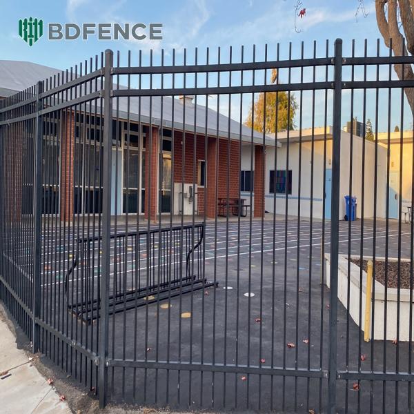 Quality Child Safe Tubular Steel Fence Rounded Edges for sale